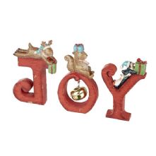 JOY CHRISTMAS WOODLAND FRIENDS SIGN